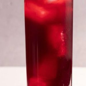 Cranberry ginger and turmeric iced tea made with honey