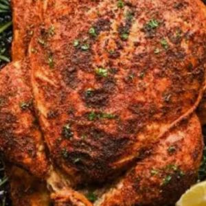 Roasted whole chicken