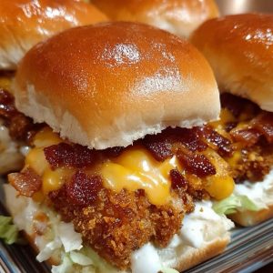 Cheesy Spicy Crunchy Chicken Sliders