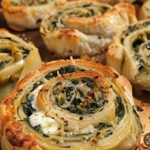 Stuffed Pastry Rolls Seasoned Spinach & Cheese